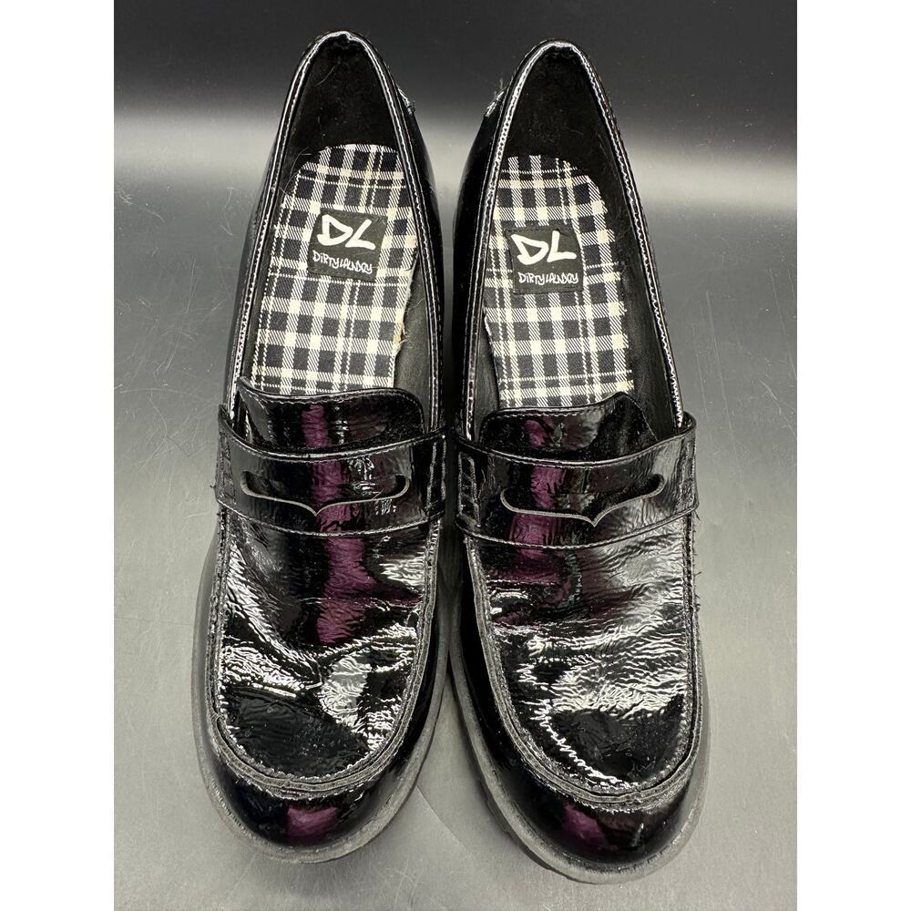 Dirty Laundry‎ Black Patent Loafers Platform 90s Grunge Y2K Size 9.5